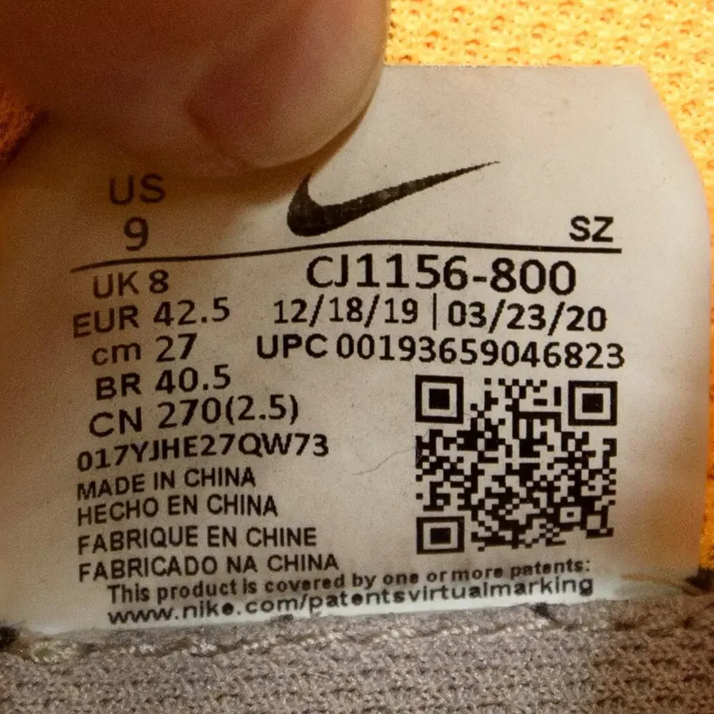 Nike Daybreak Type Laser Orange Sneakers N.354 Size 9